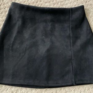 Altar’d State Black Suede Skirt with a Slit, size S
